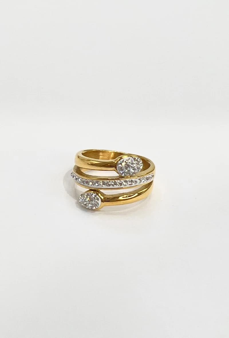 Bague serpent avec des strass