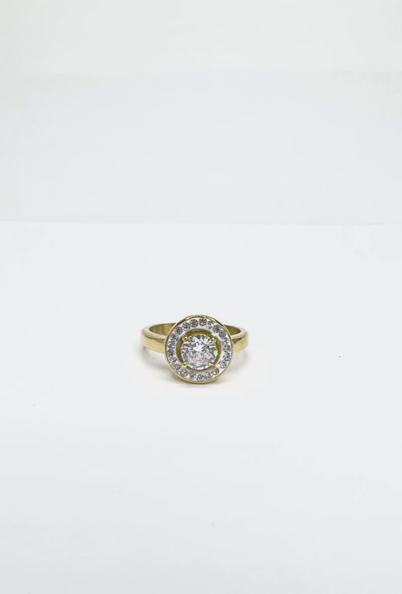 Bague ronde strass
