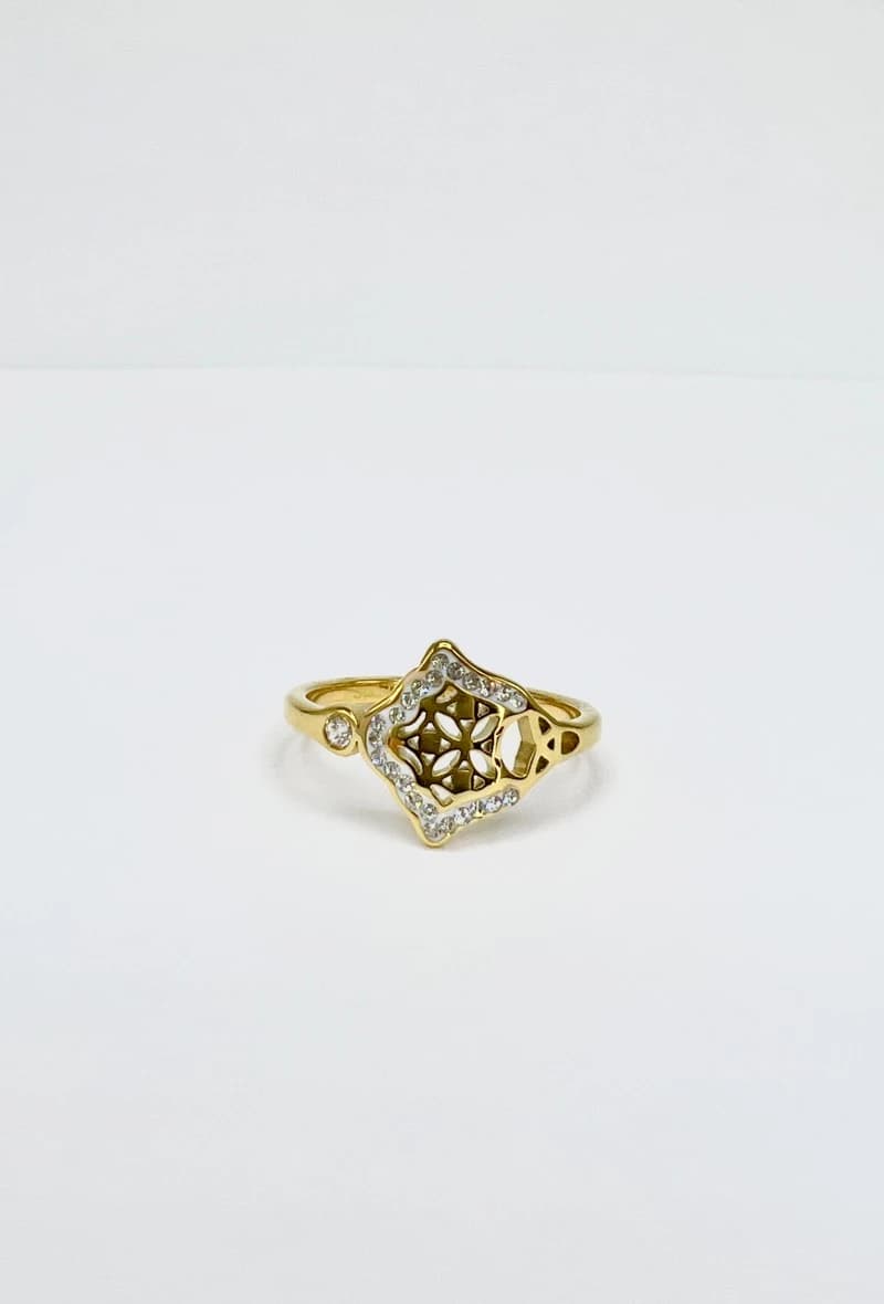 Bague main trèfle