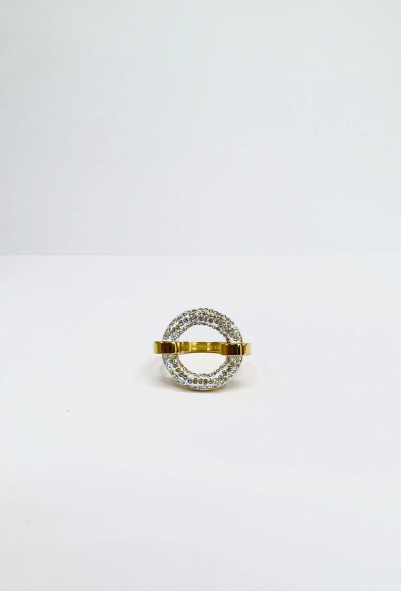 Bague cercle strass