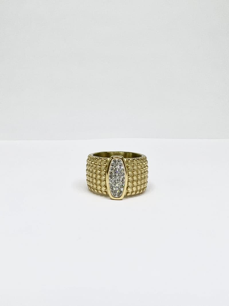 Bague large croisées