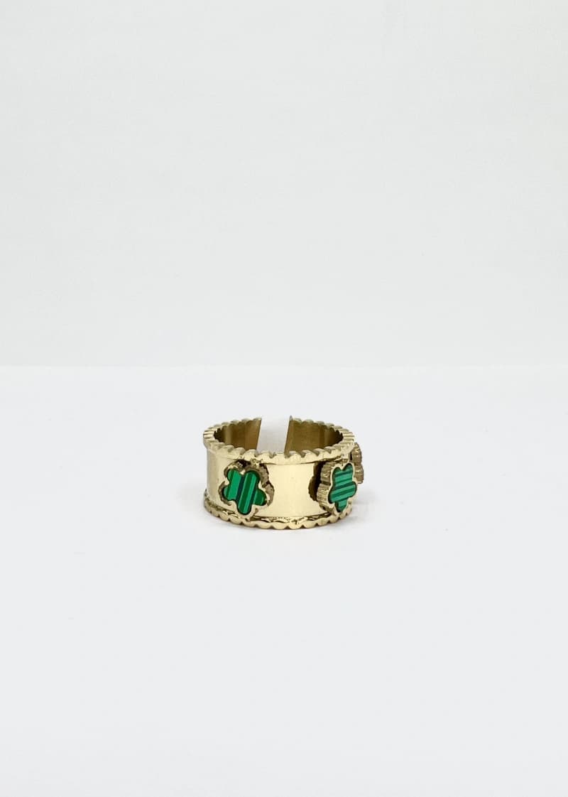 Bague fleur rempli