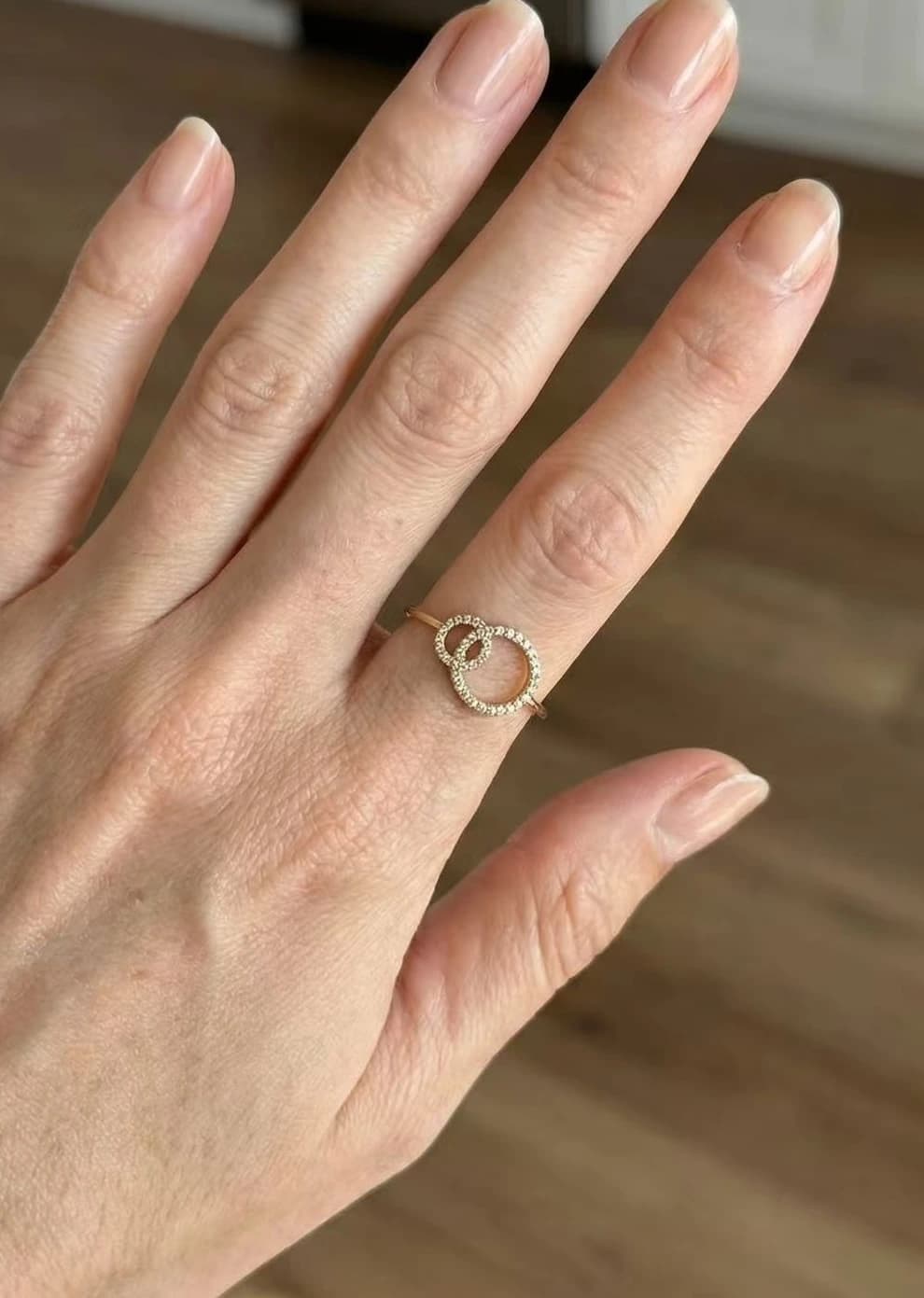 Bague lien double cercle