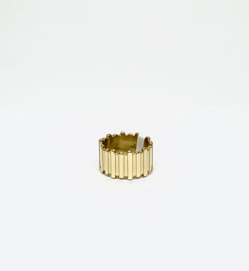 Bague large strié