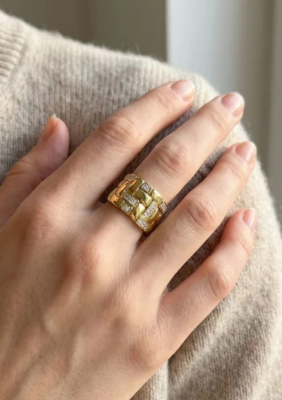 Bague carré rectangle