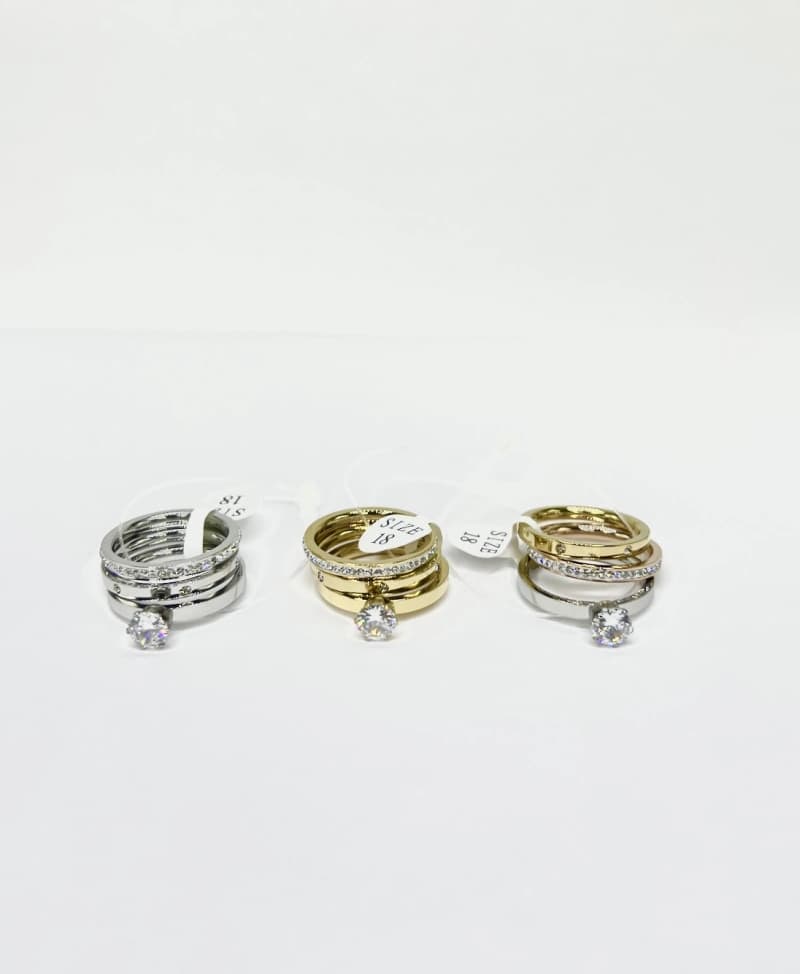 Bague lot solitaire