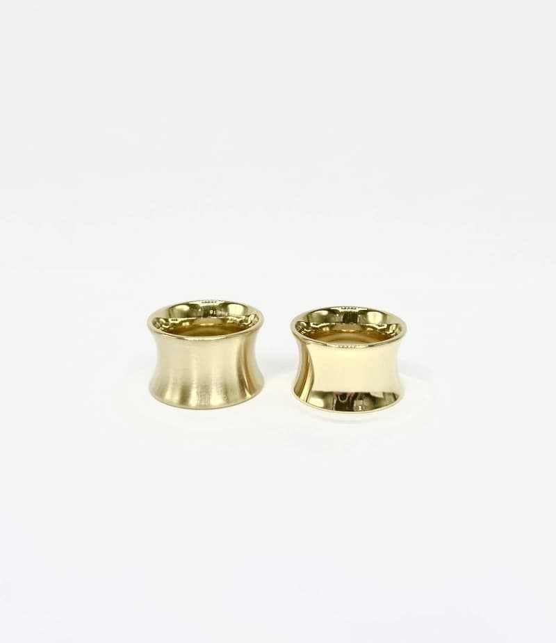 Bague lisse et brossé