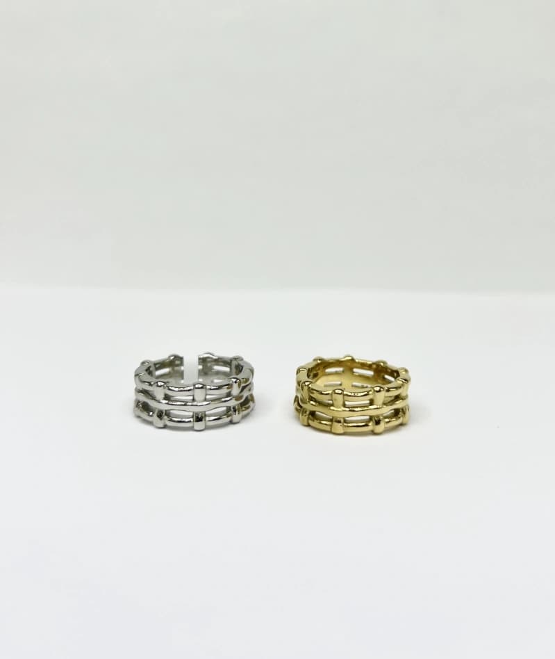 Bague lignes croisés