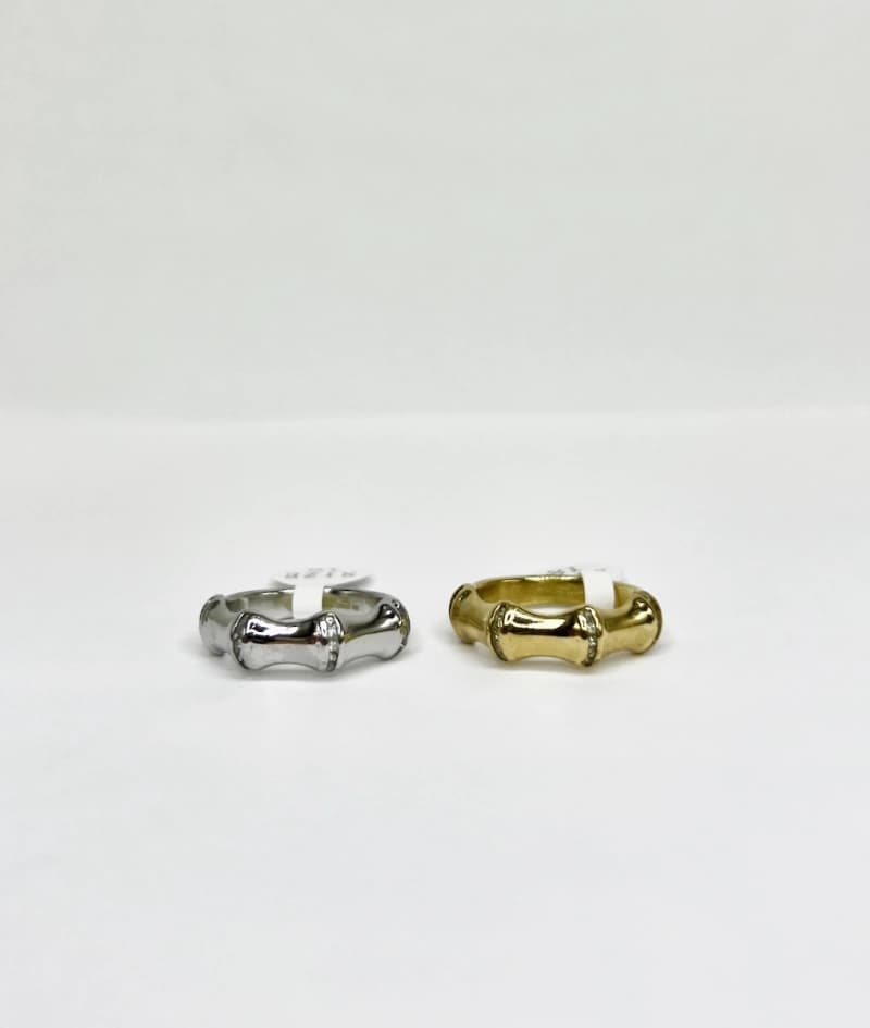 Bague bambou strass