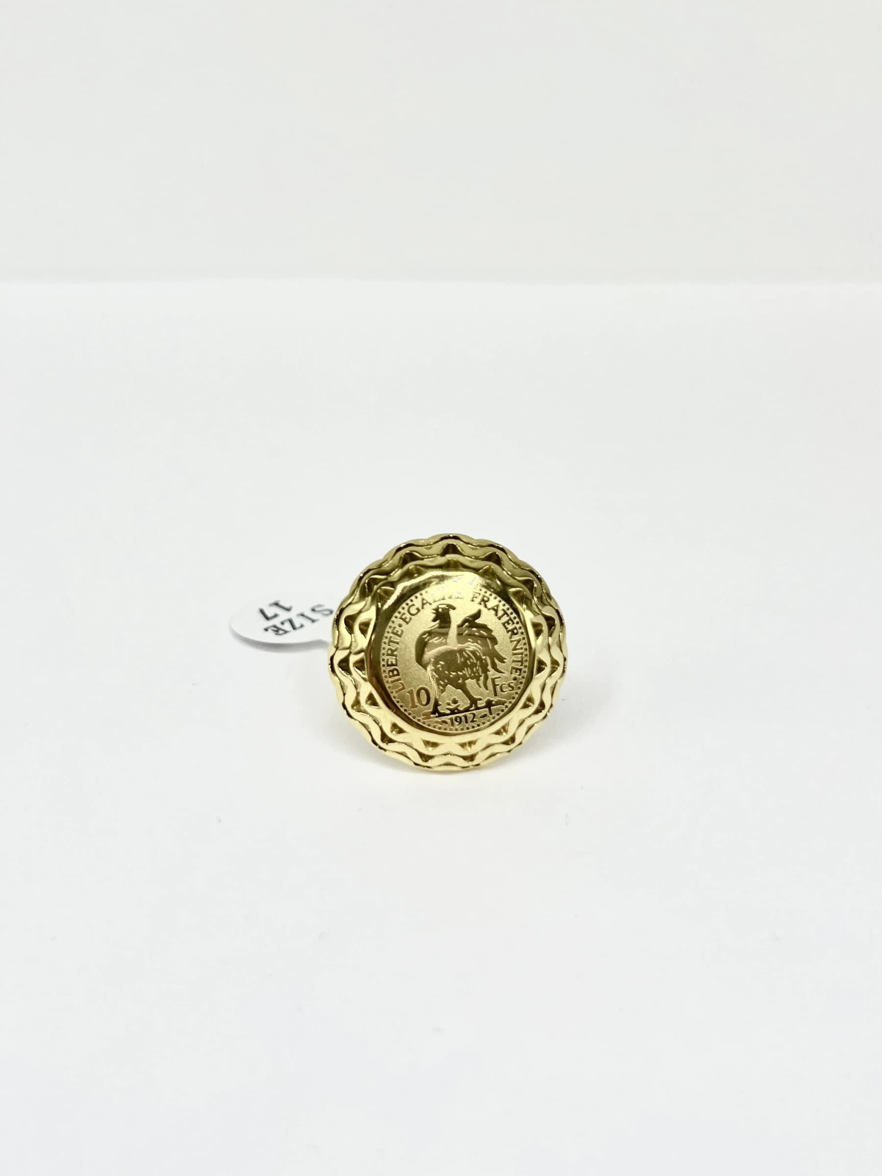 Bague coq bombé