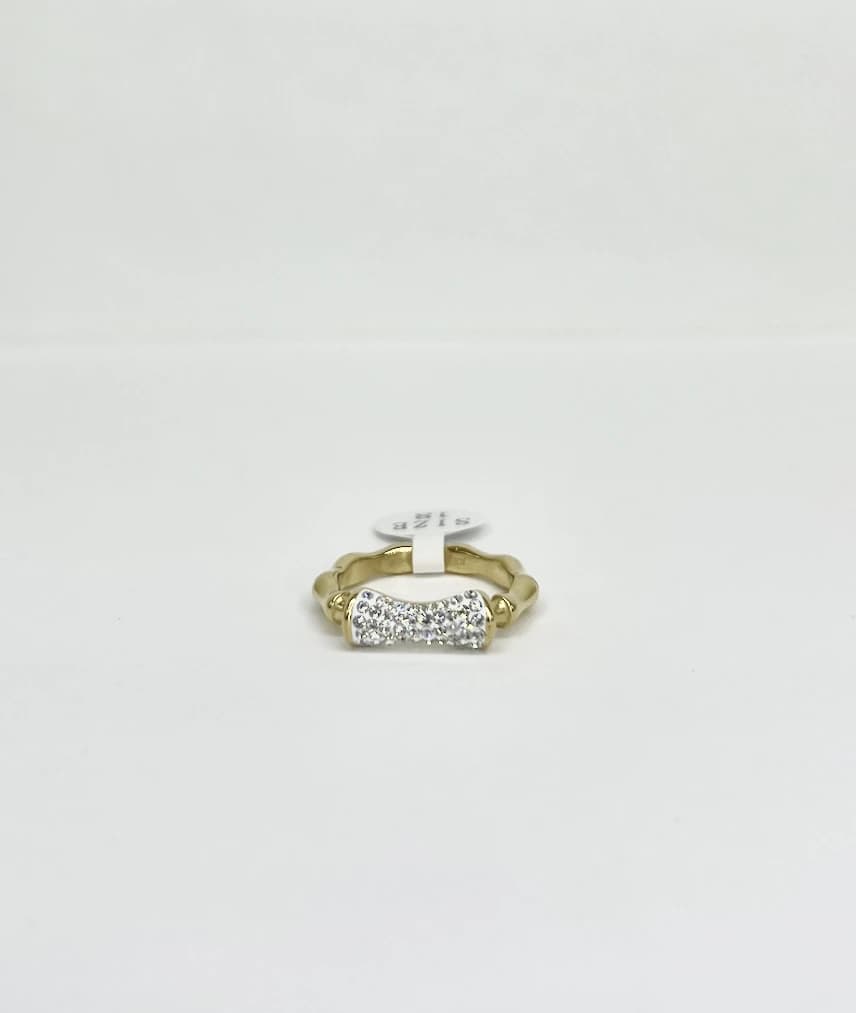 Bague bambou strass