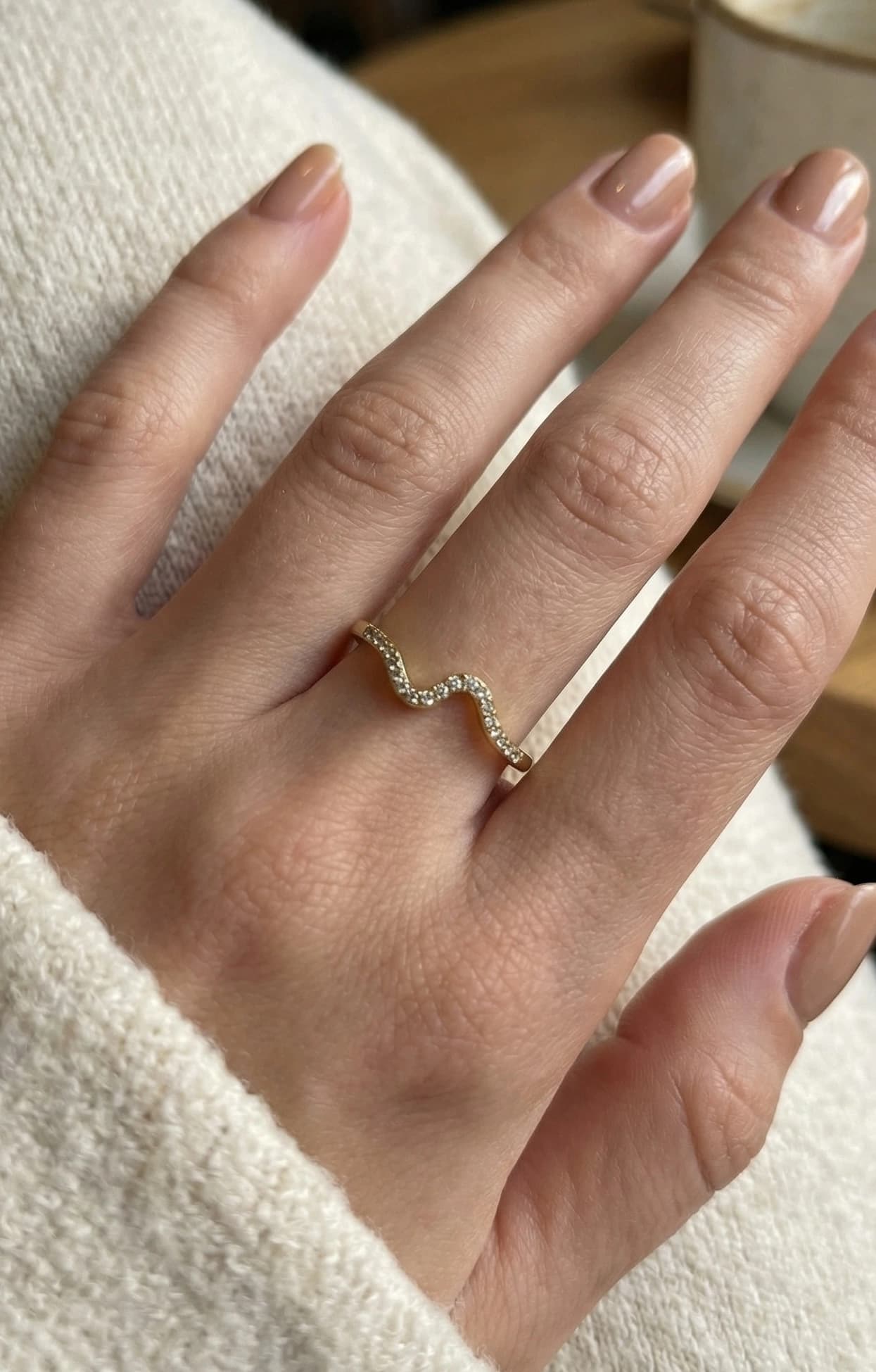 Bague ondulé vague