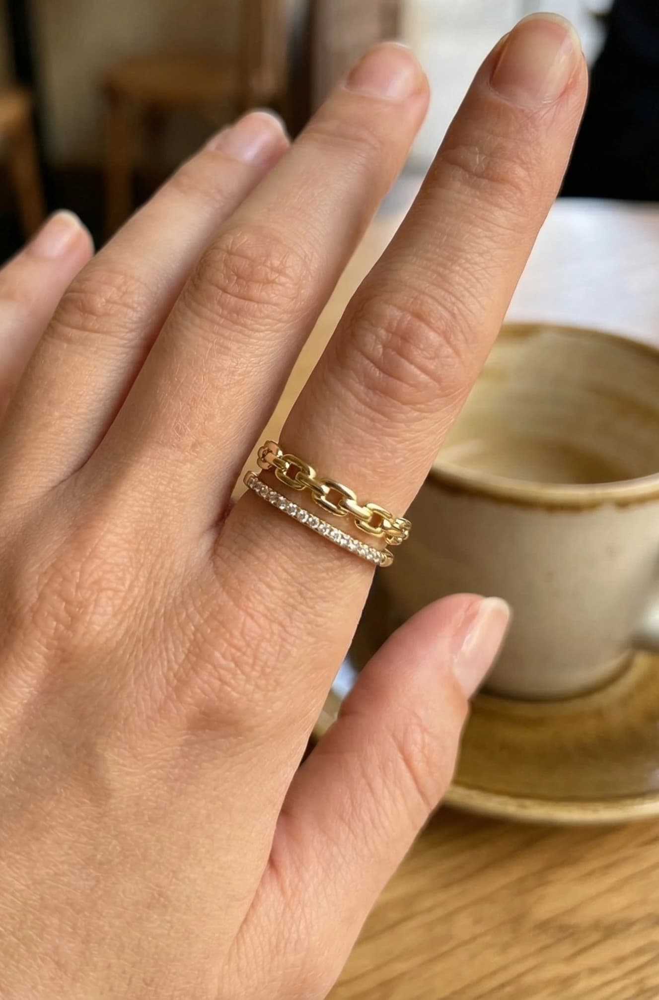 Bague lien strass