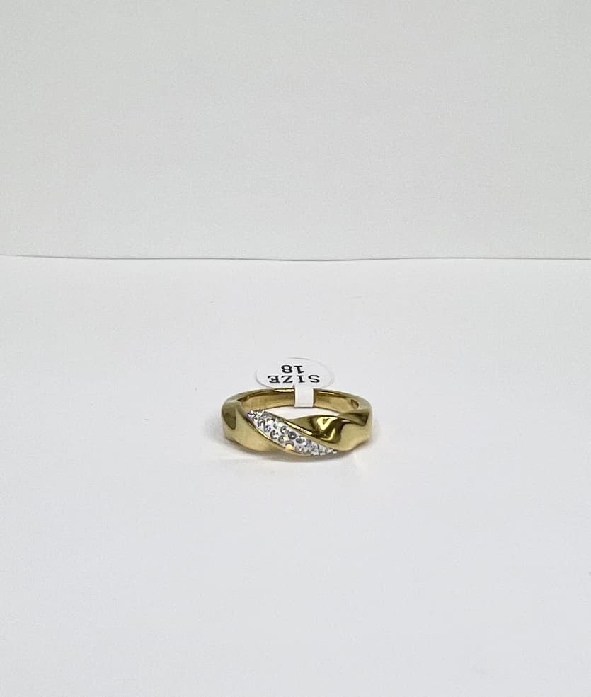 Bague ondulé strass