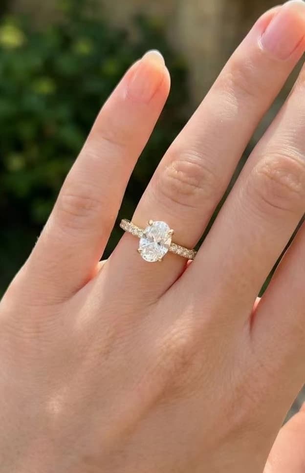 Bague solitaire strass