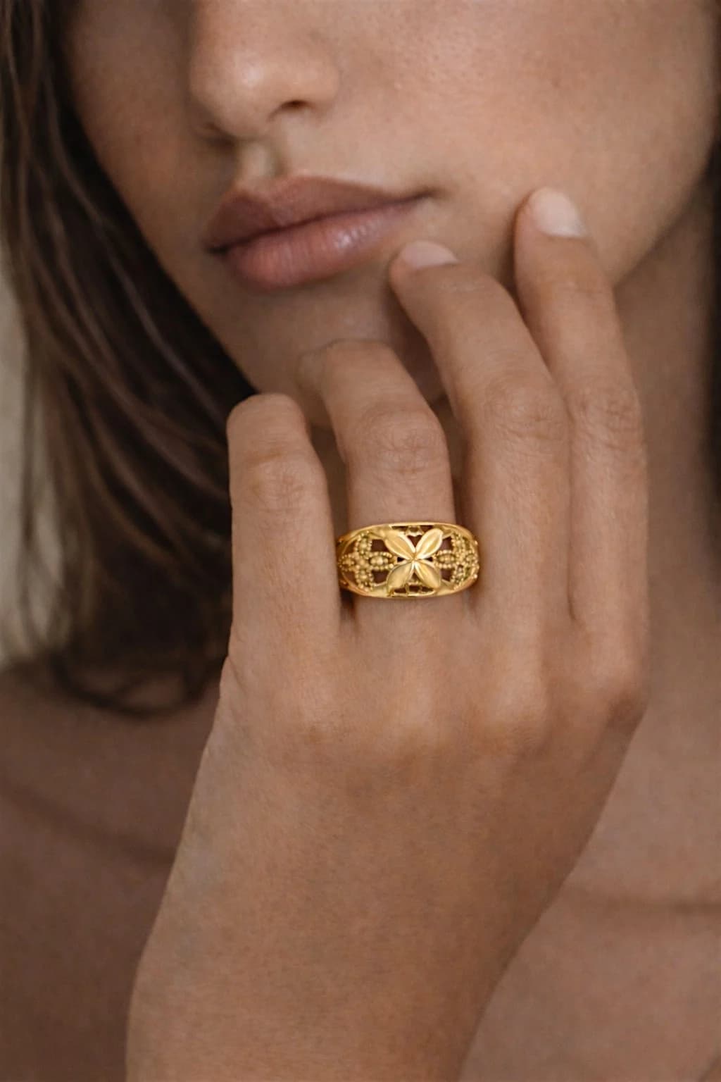 Bague croix oriental