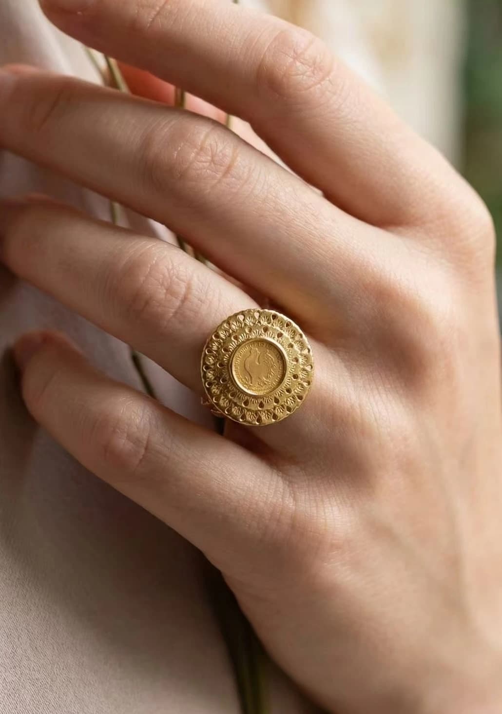 Bague coq rond