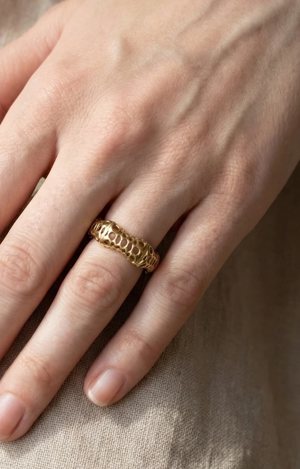 Bague oriental bambou