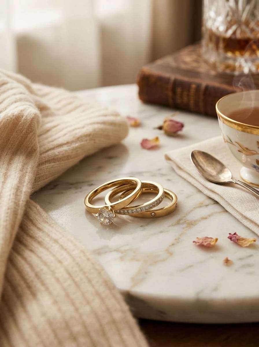 Bague lot solitaires acier inoxydable