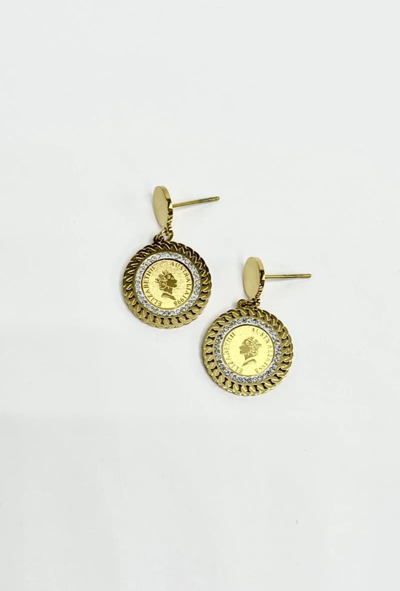 Boucle d'oreille Elizabeth strass
