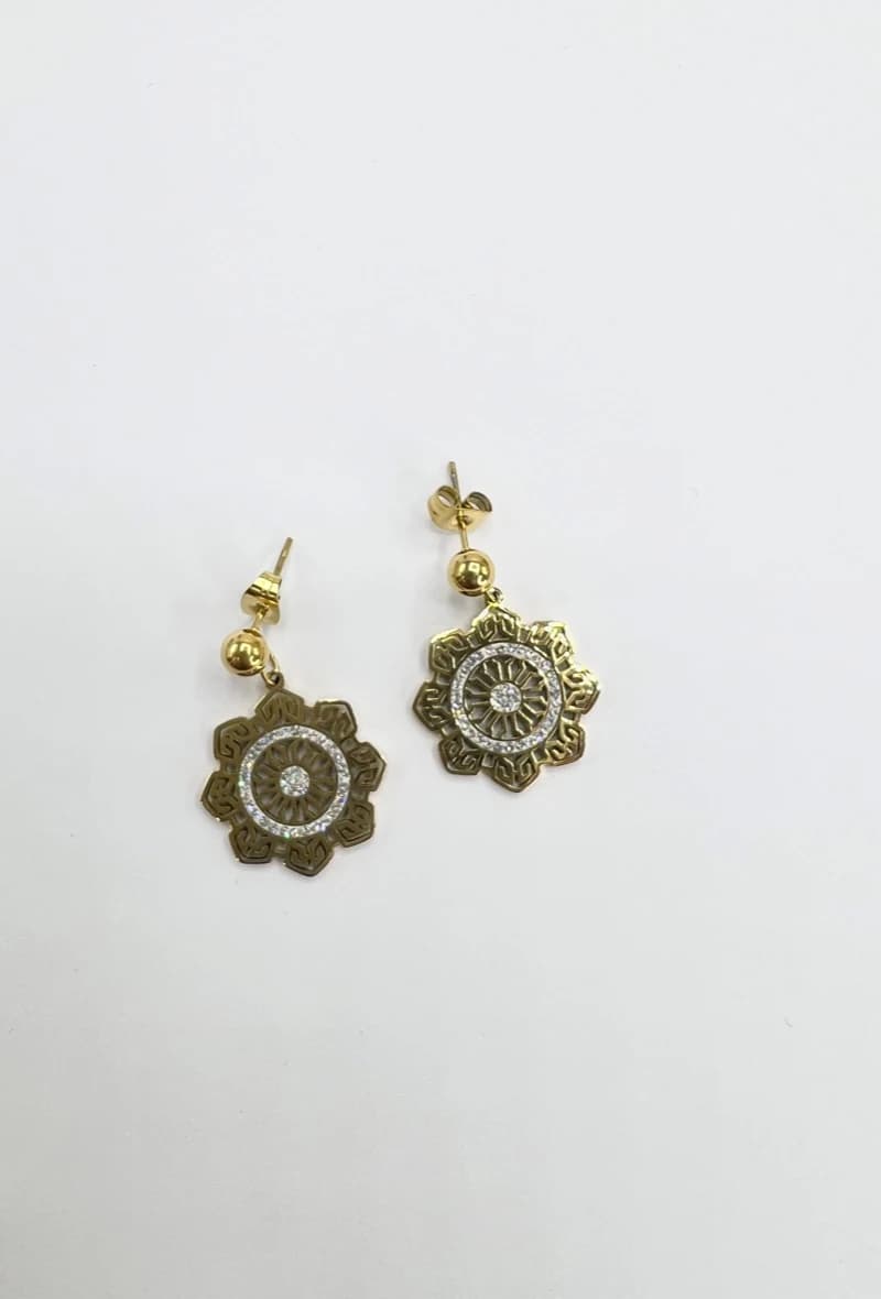 Boucle d'oreille octogonale