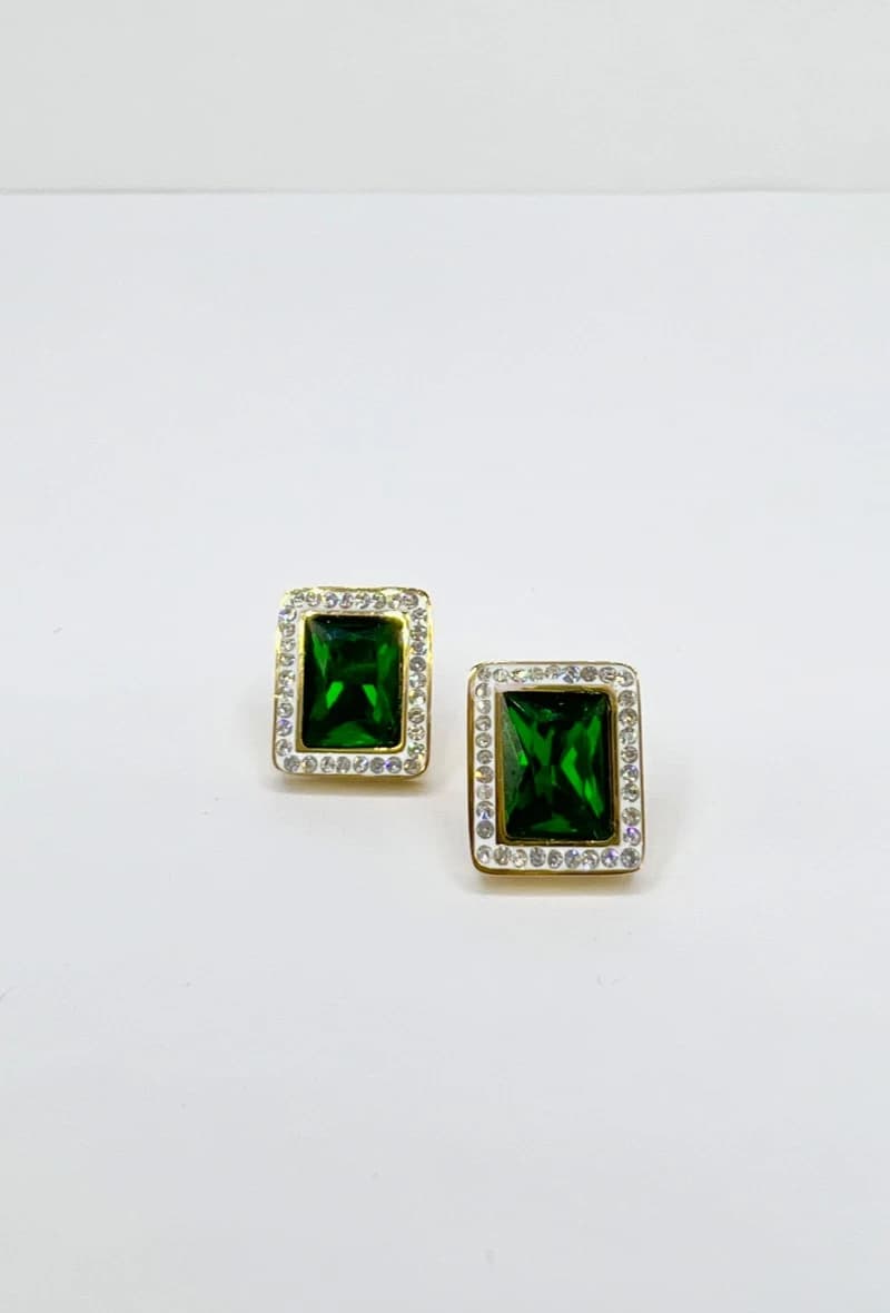 Boucle d'oreille rectangle