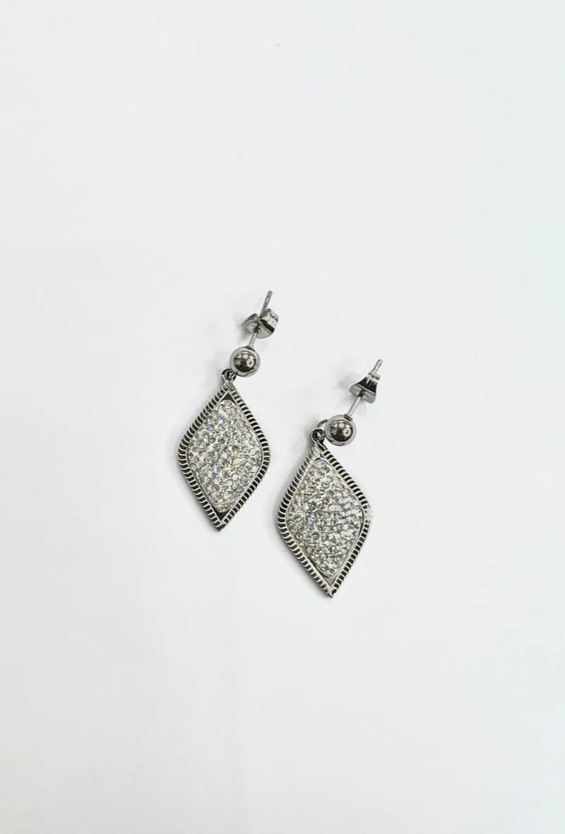 Boucle d'oreille losange strass