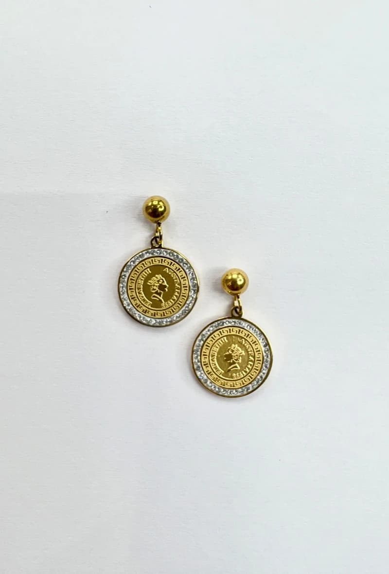 Boucle d'oreille Elizabeth avec strass