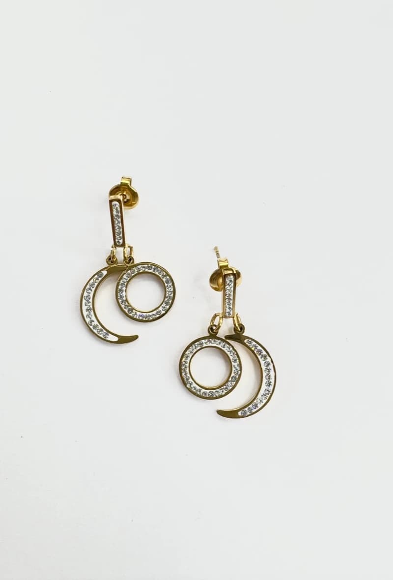 Boucle d'oreille lune