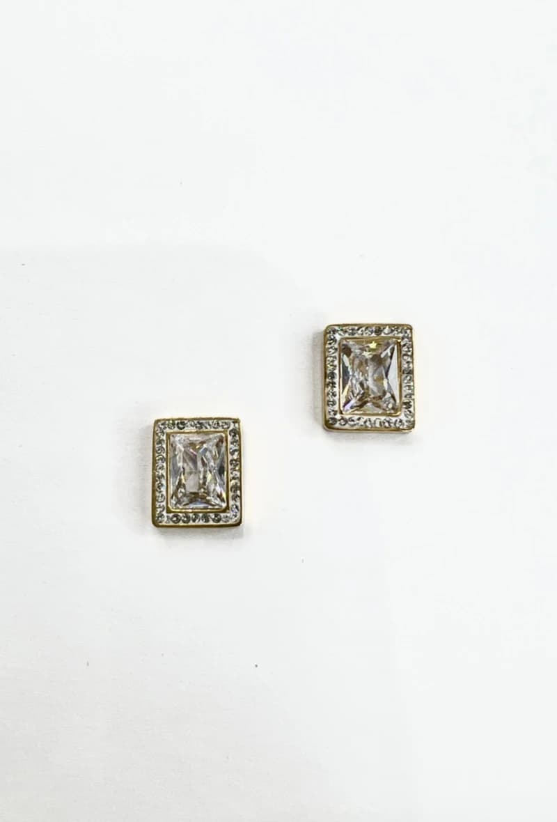 Boucle d'oreille rectangle