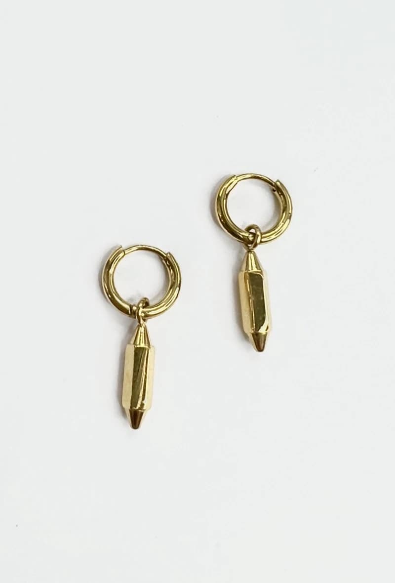 Boucle d'oreille rectangle