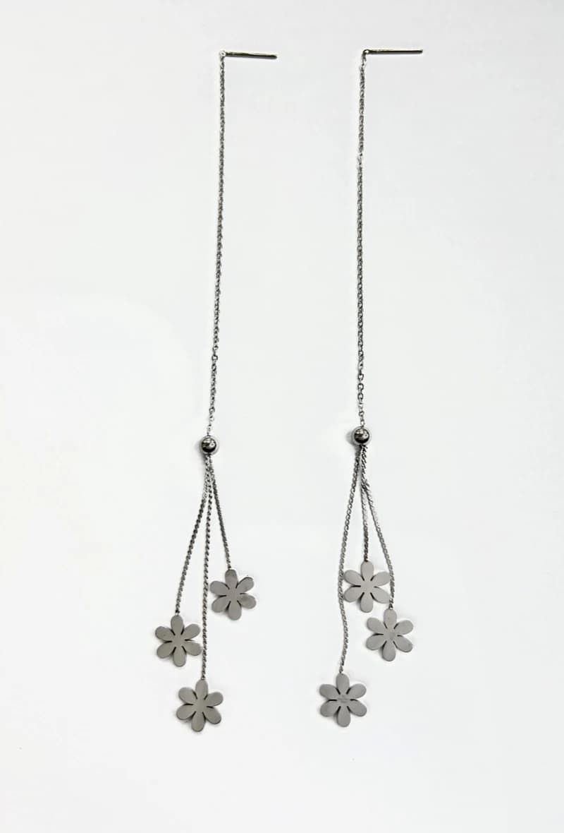 Boucle d'oreille fleurs