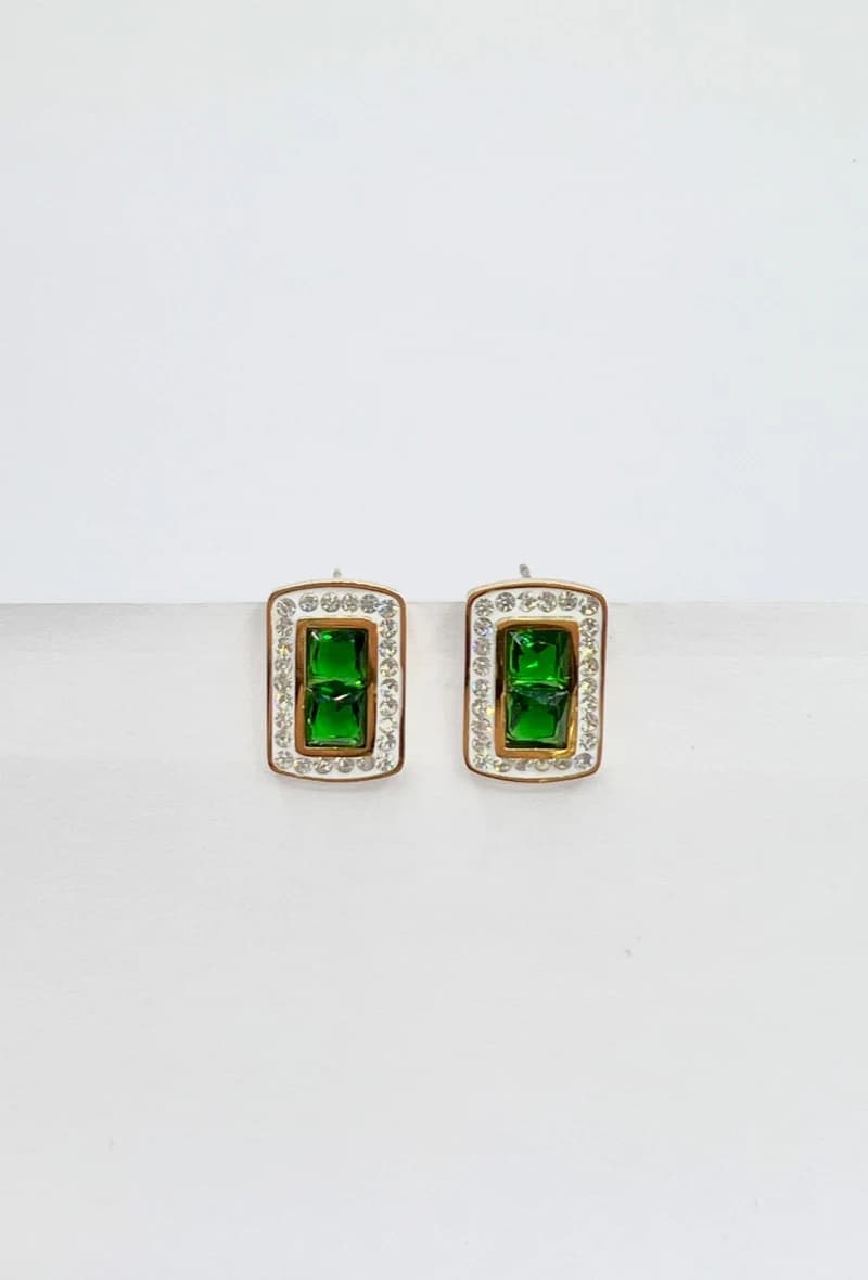 Boucle d'oreille rectangle