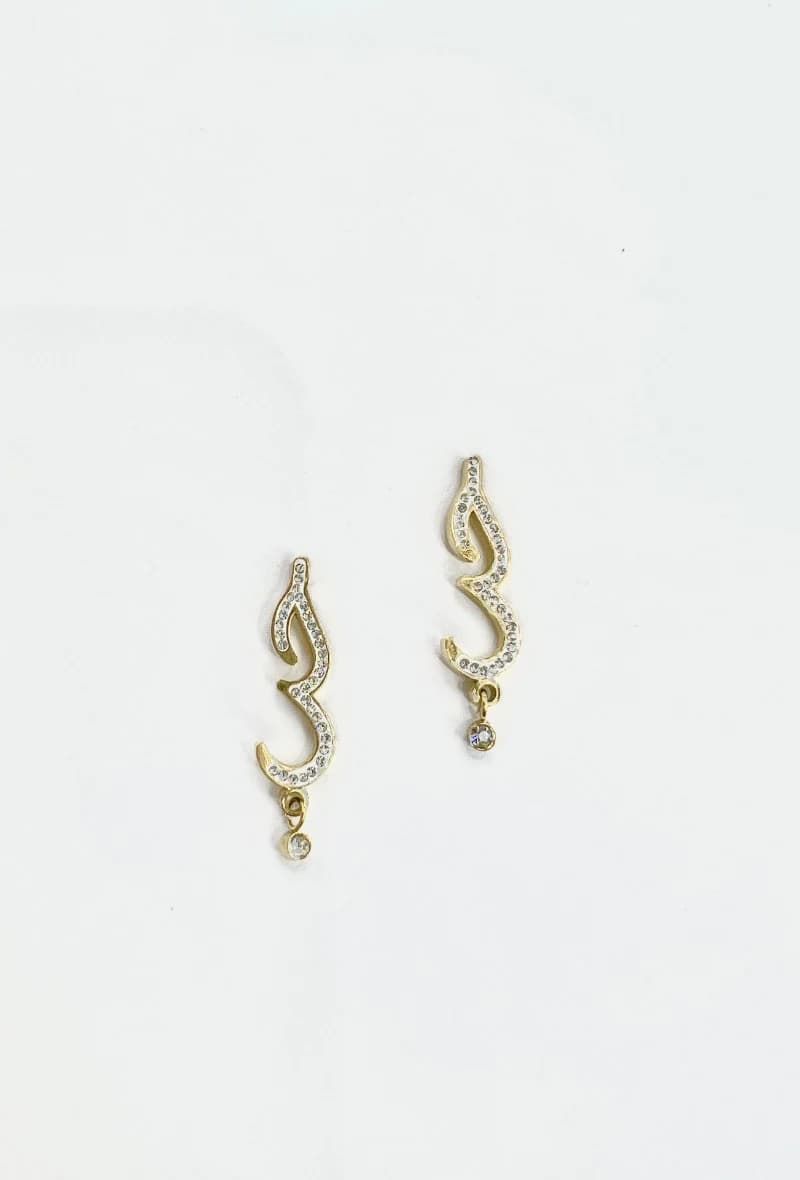 Boucle d'oreille amour abjad