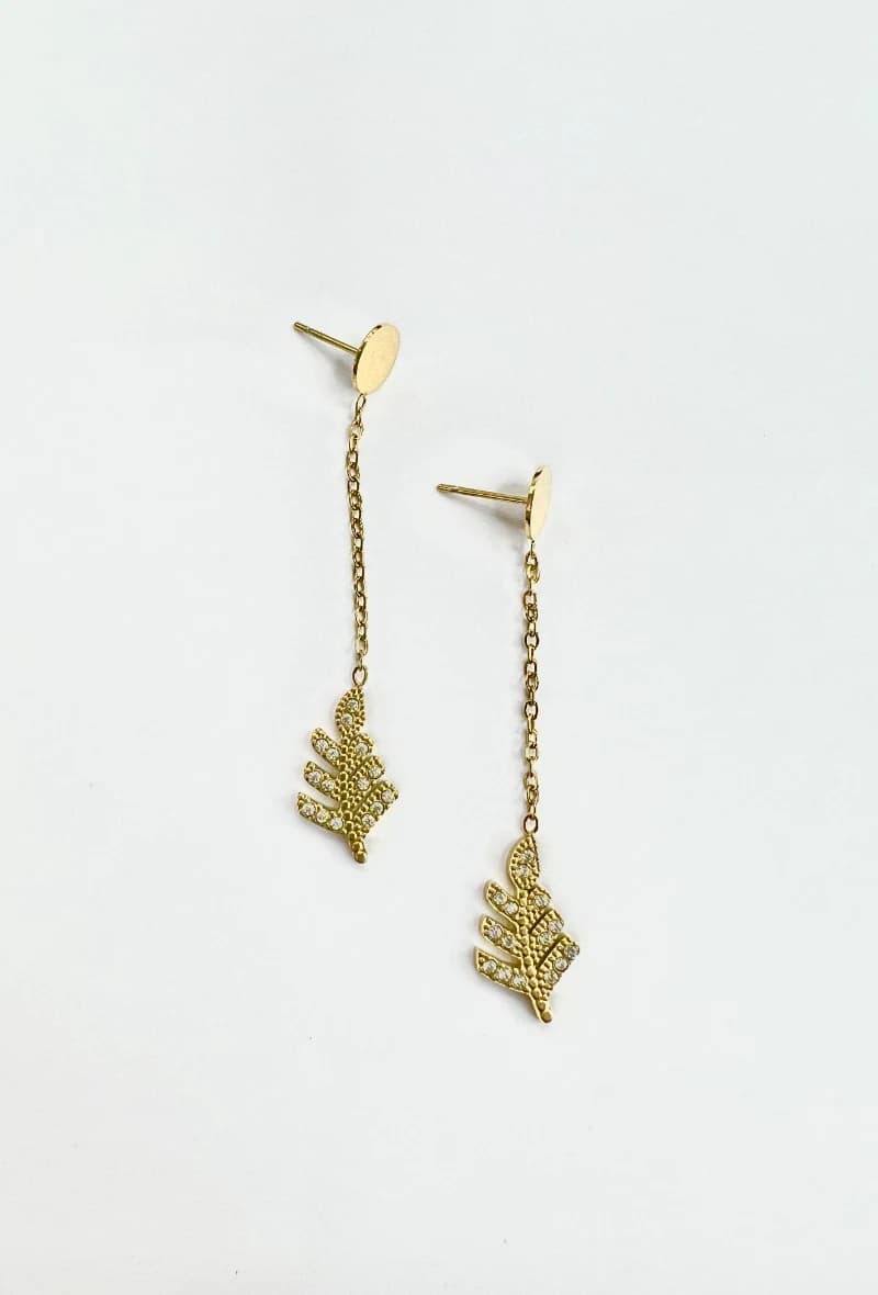Boucle d'oreille feuille