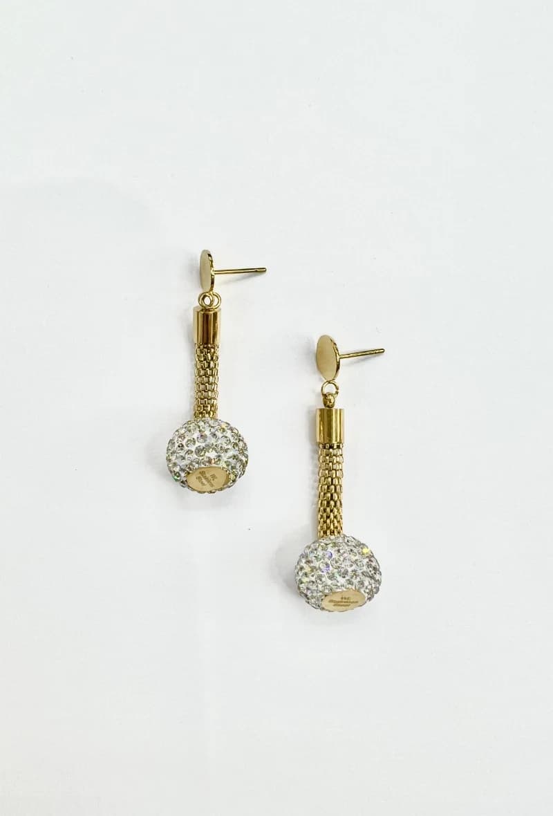 Boucle d'oreille boule rond