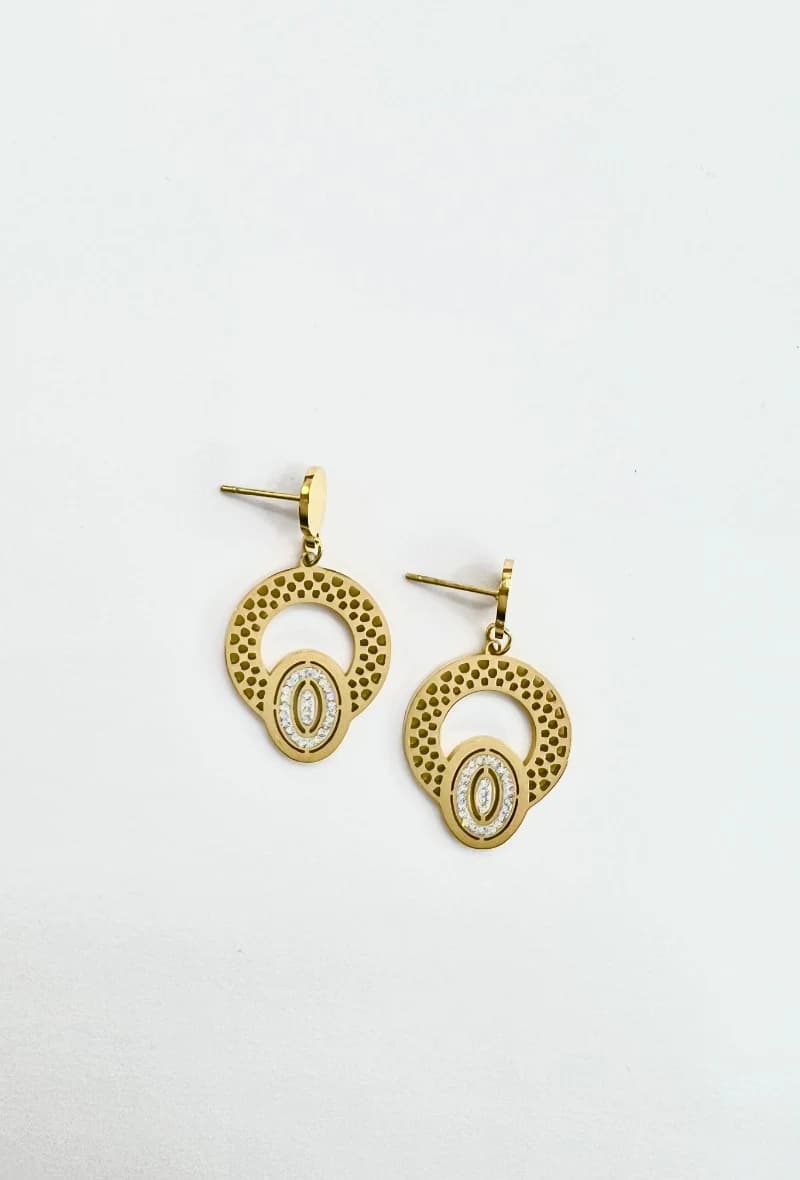 Boucle d'oreille cercle rond ovale
