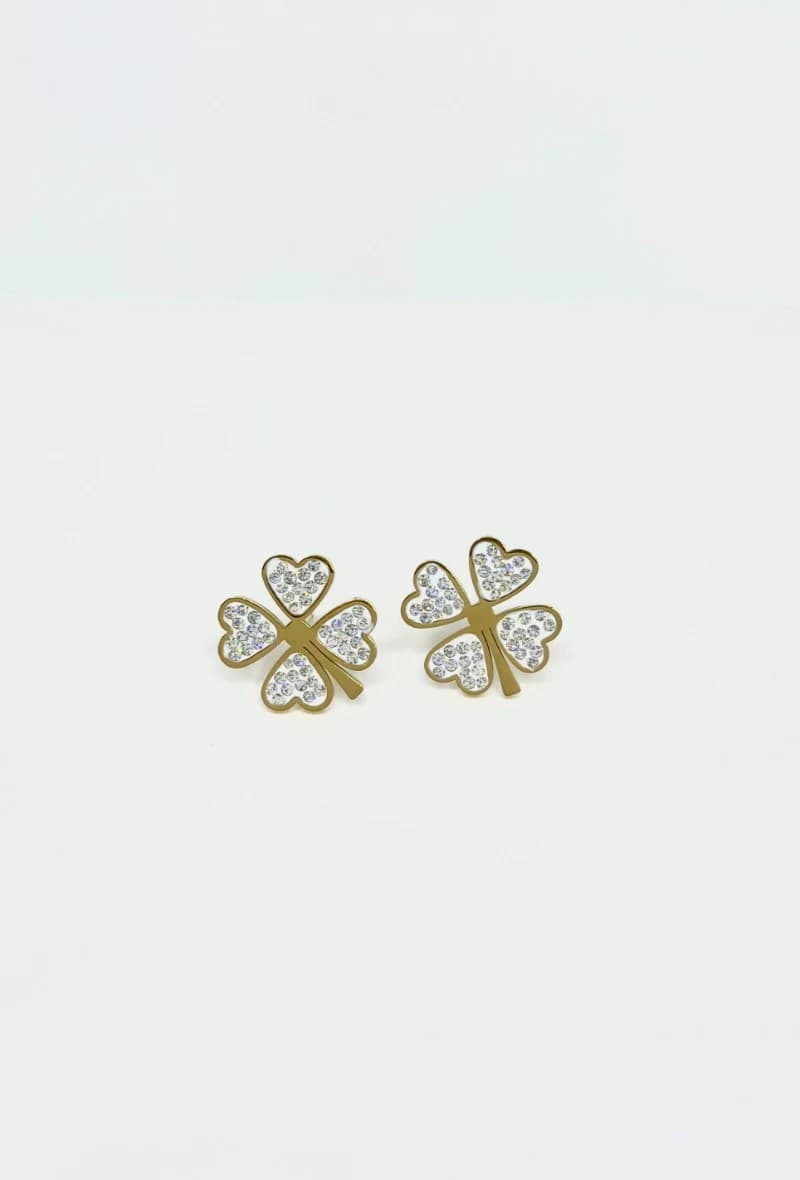 Boucle d'oreille trèfle
