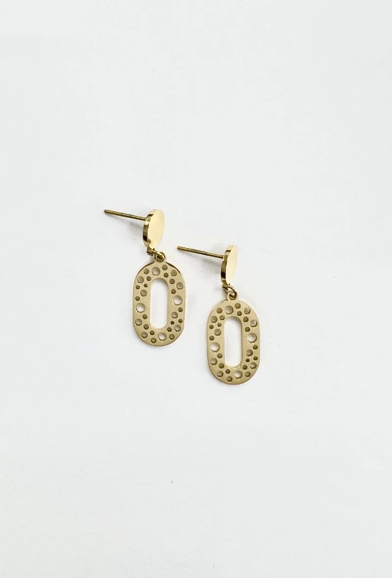 Boucle d'oreille ovale