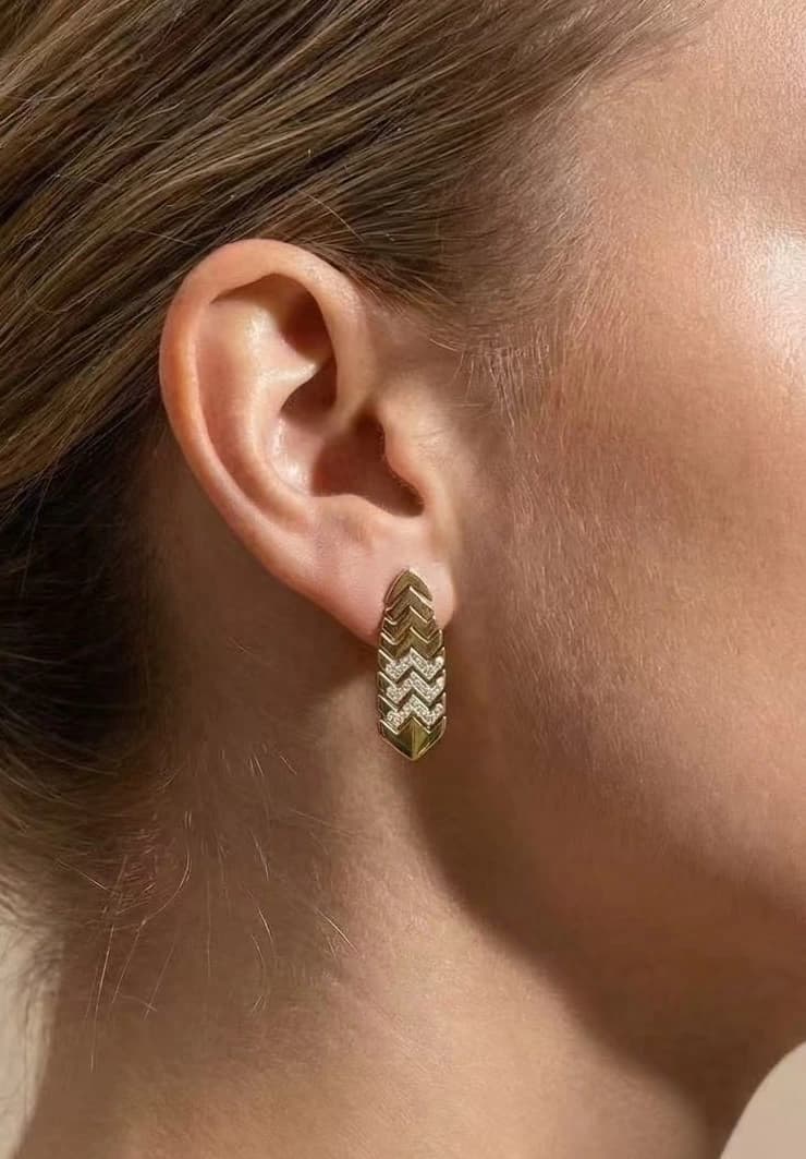 Boucle d'oreille feuille