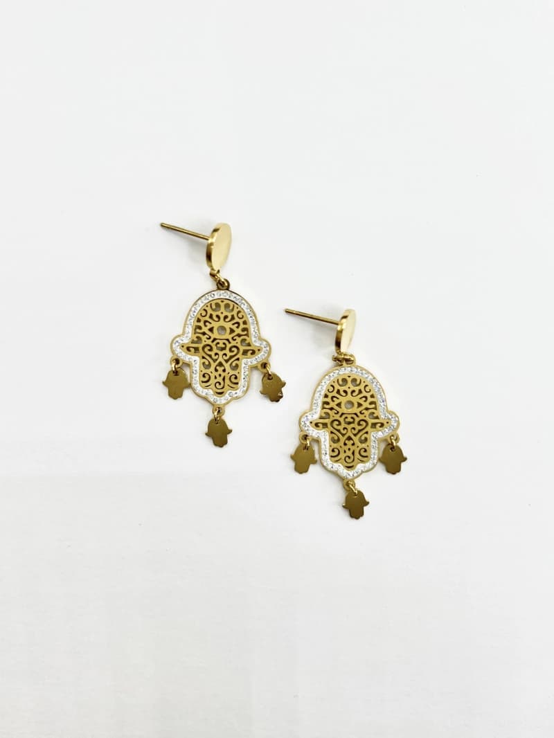 Boucle d'oreille main oriental