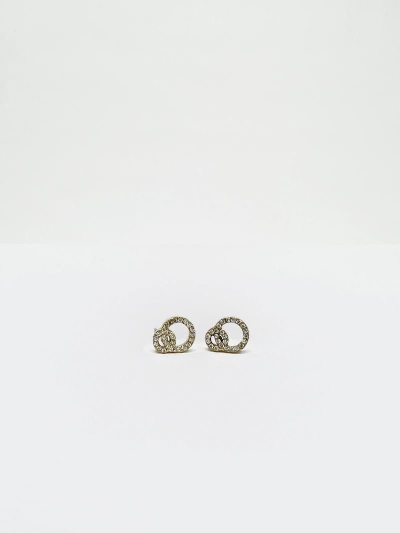 Boucle d'oreille double cercle lien