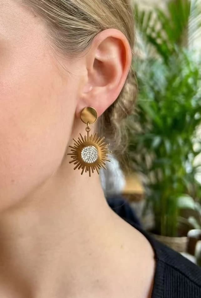 Boucle d'oreille soleil