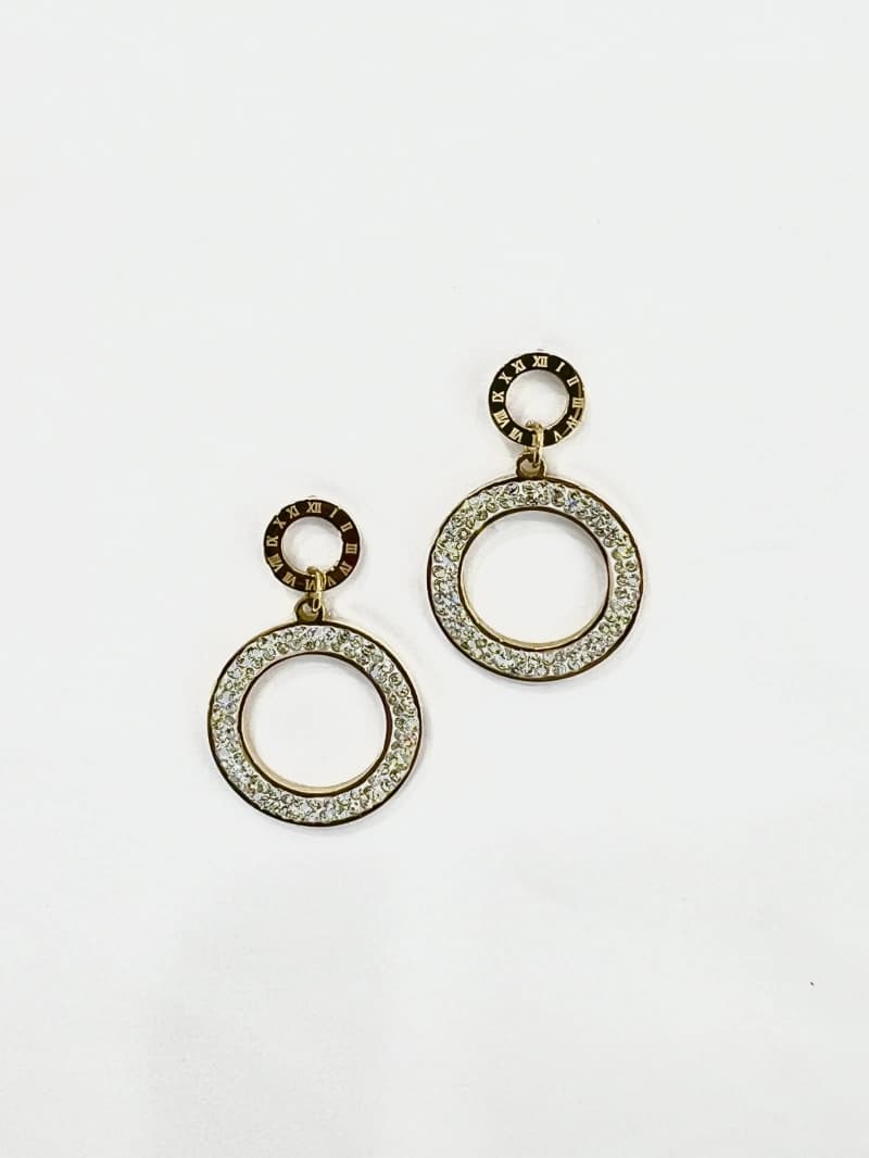 Boucle d'oreille cercle rond