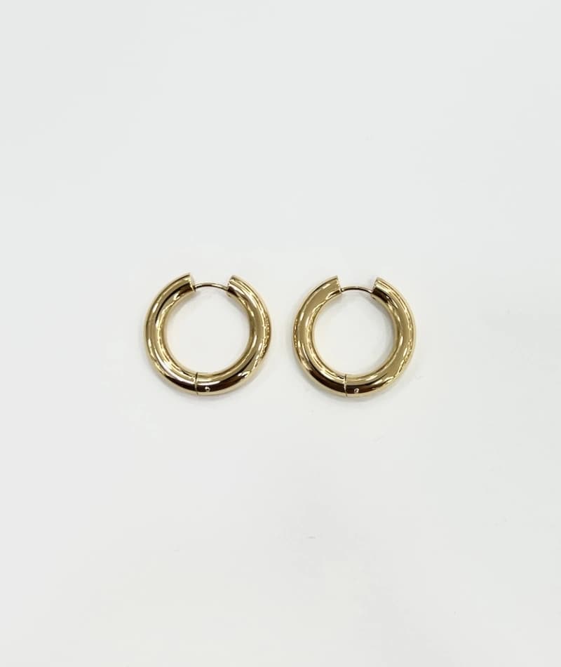 Boucle d'oreille créole ronde épaisse