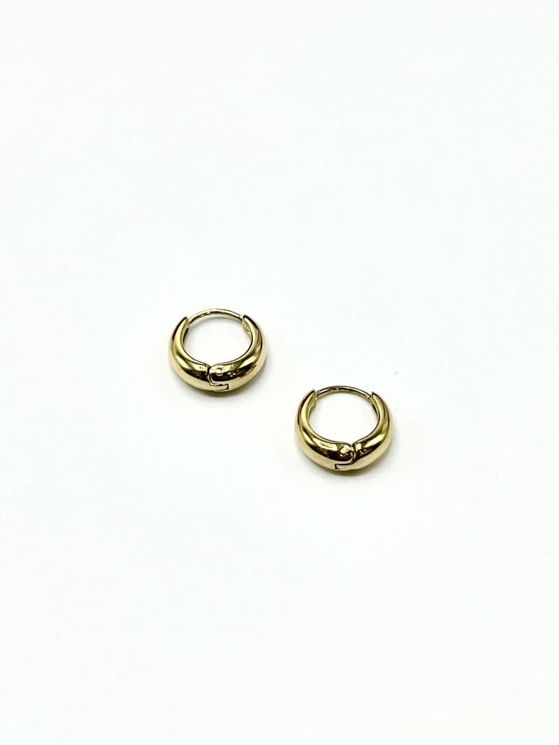 Boucle d'oreille mini créole ronde épaisse