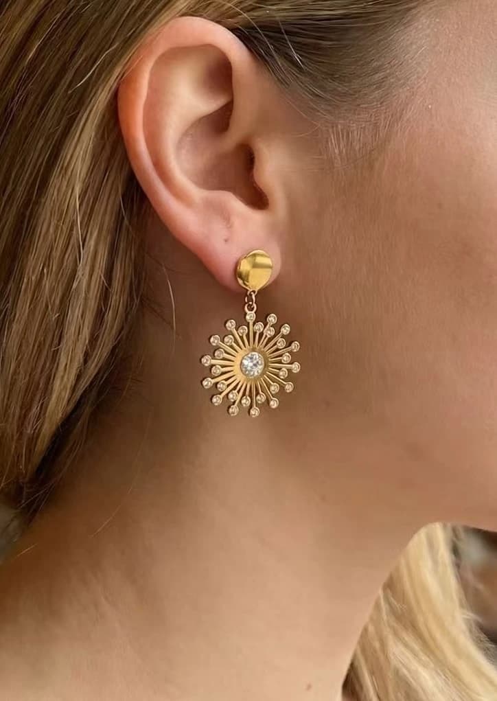 Boucle d'oreille soleil