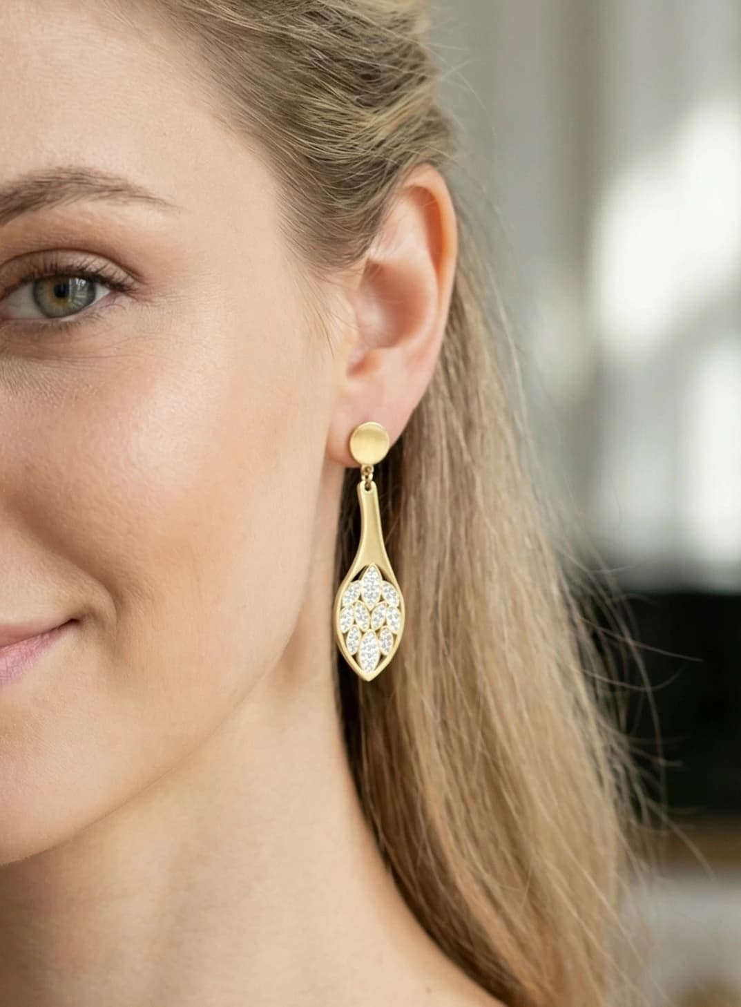 Boucle d'oreille feuille