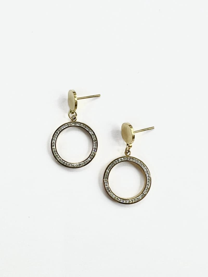 Boucle d'oreille cercle rond