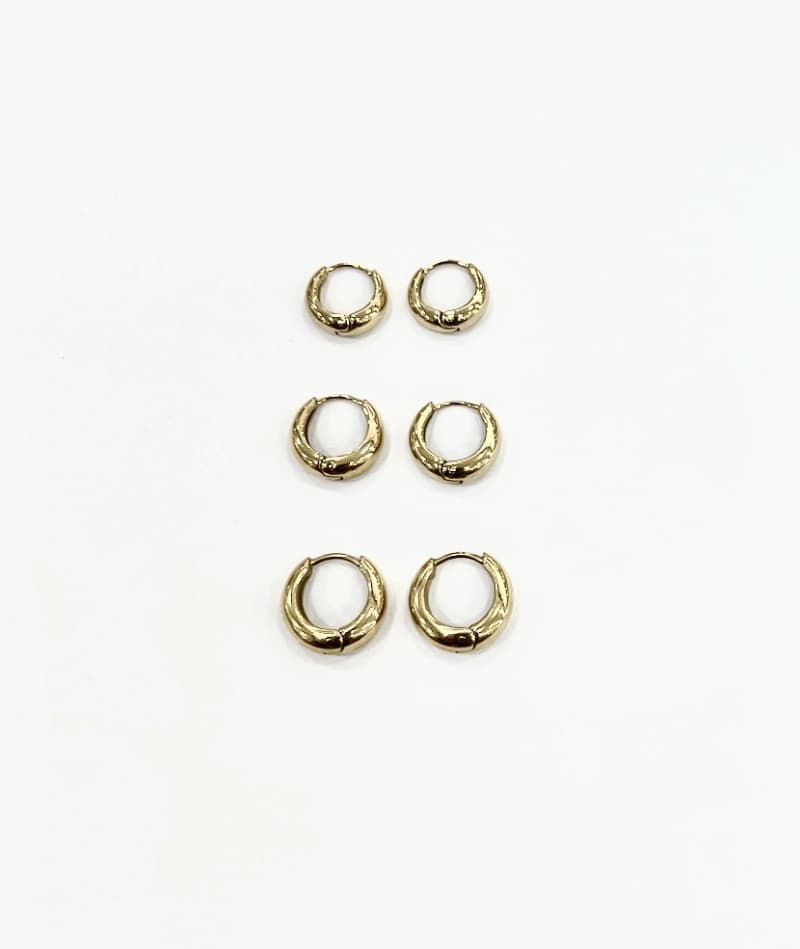 Boucle d'oreille mini créole ronde épaisse